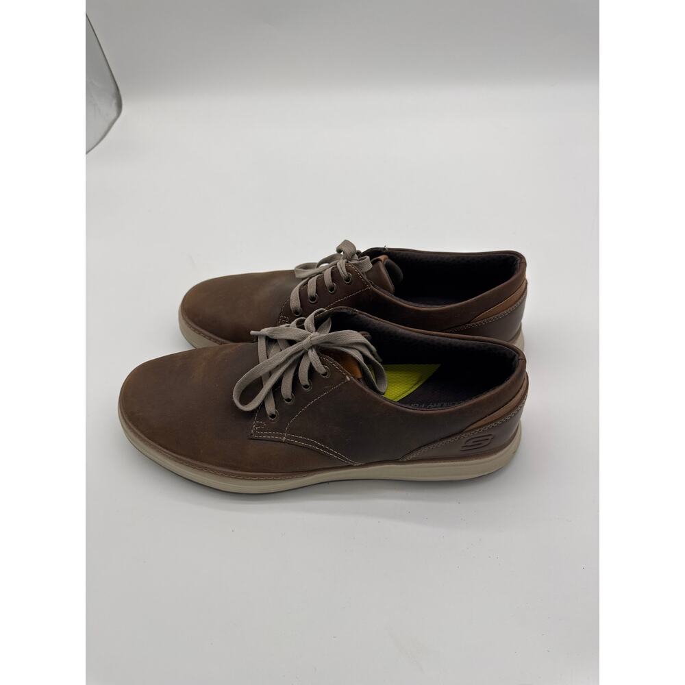 Skechers Heston-Rogic Men's Leather Brown‎ Sz 12